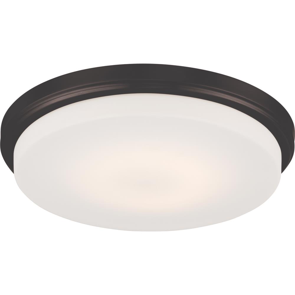 Nuvo Lighting 62/709  Dale - LED Flush Fixture with Opal Frosted Glass in Mahogany Bronze Finish